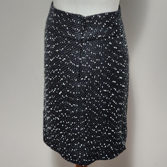 The Limited black ivory confetti tweed wool blend mini skirt size 10 - Picture 4 of 8